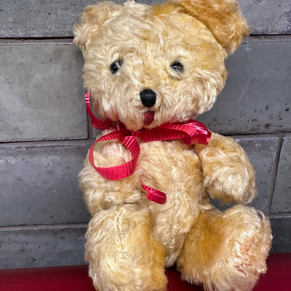 Vintage Jointed Mohair Teddy Bear
